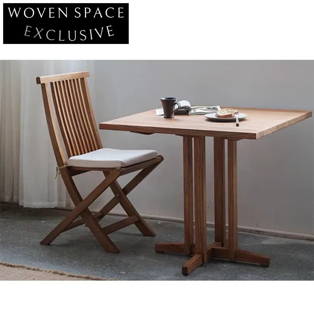 Handmade Solid Wood Square Indoor Apartment Villa Dining Table