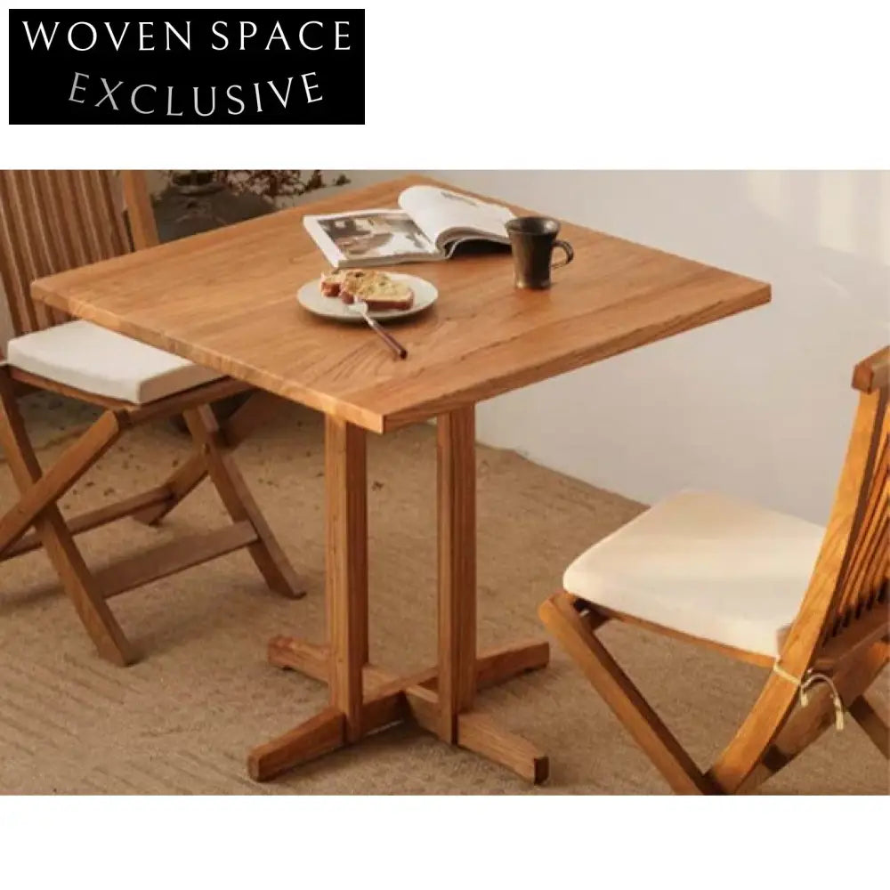 Handmade Solid Wood Square Indoor Apartment Villa Dining Table