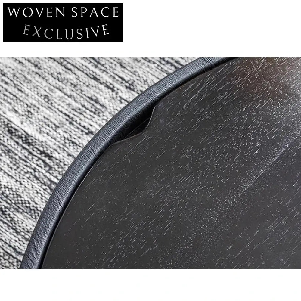 Handmade Vintage Wabi Sabi Solid Wood Round Coffee Table