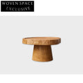 Handmade Wabi Sabi Solid Wood Eco-Friendly Round Coffee Table