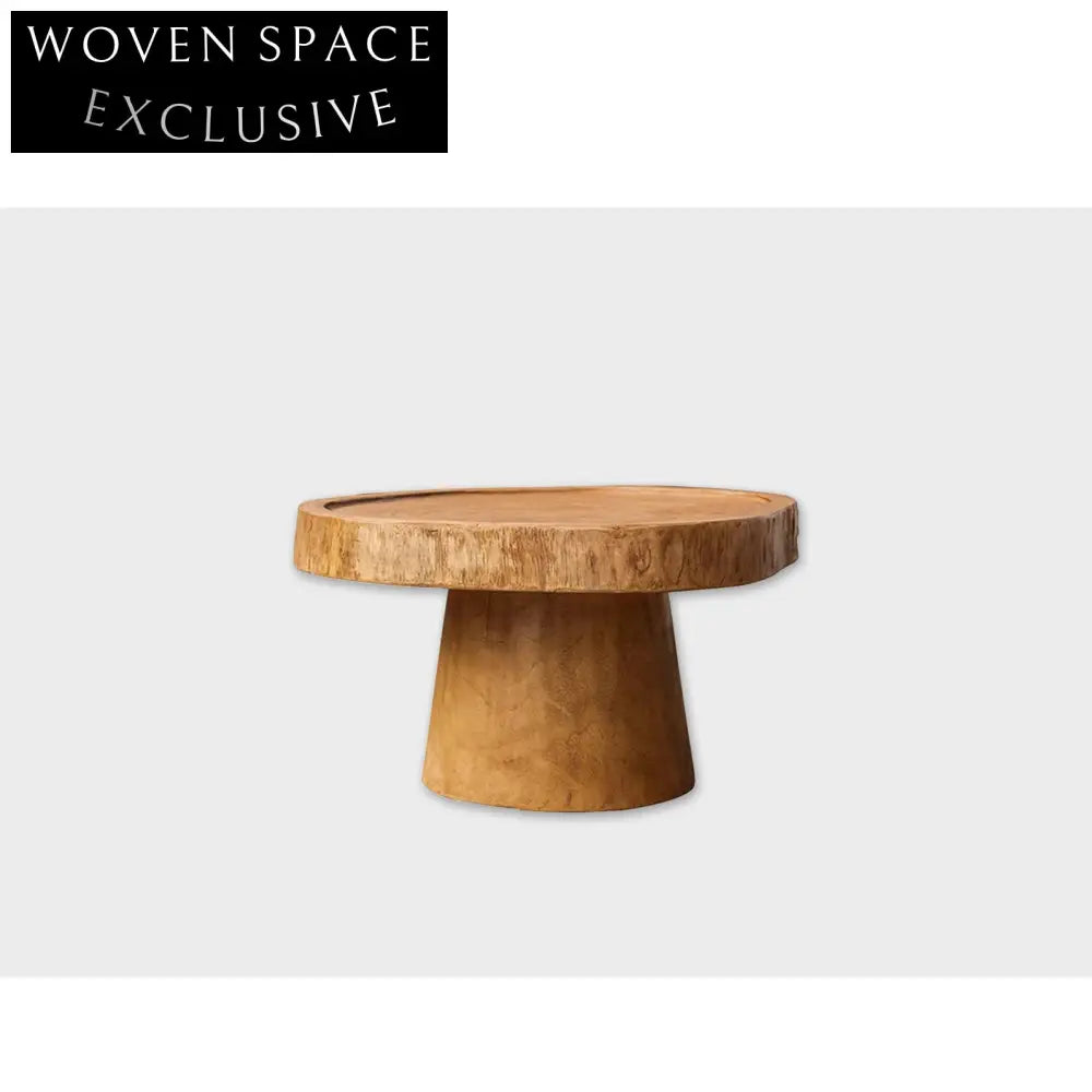 Handmade Wabi Sabi Solid Wood Eco-Friendly Round Coffee Table