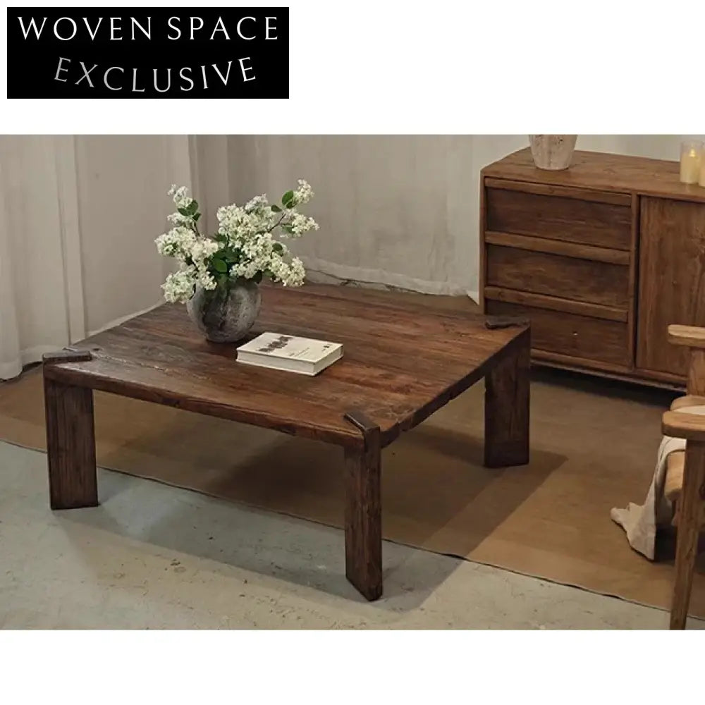 Handmade Wabi Sabi Solid Wood Organic Edge Coffee Table