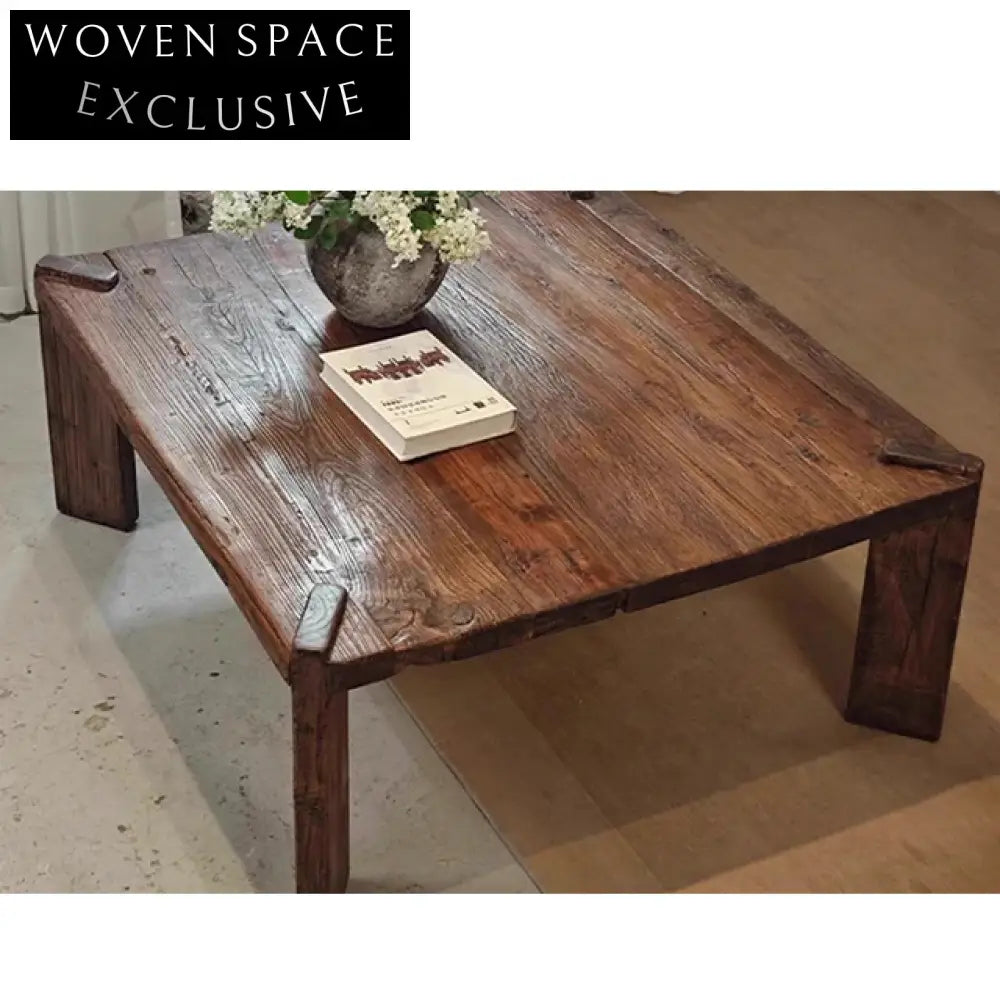 Handmade Wabi Sabi Solid Wood Organic Edge Coffee Table