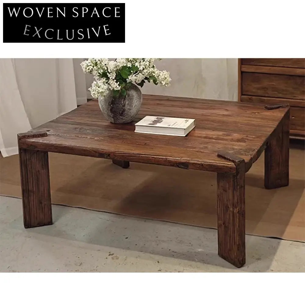 Handmade Wabi Sabi Solid Wood Organic Edge Coffee Table