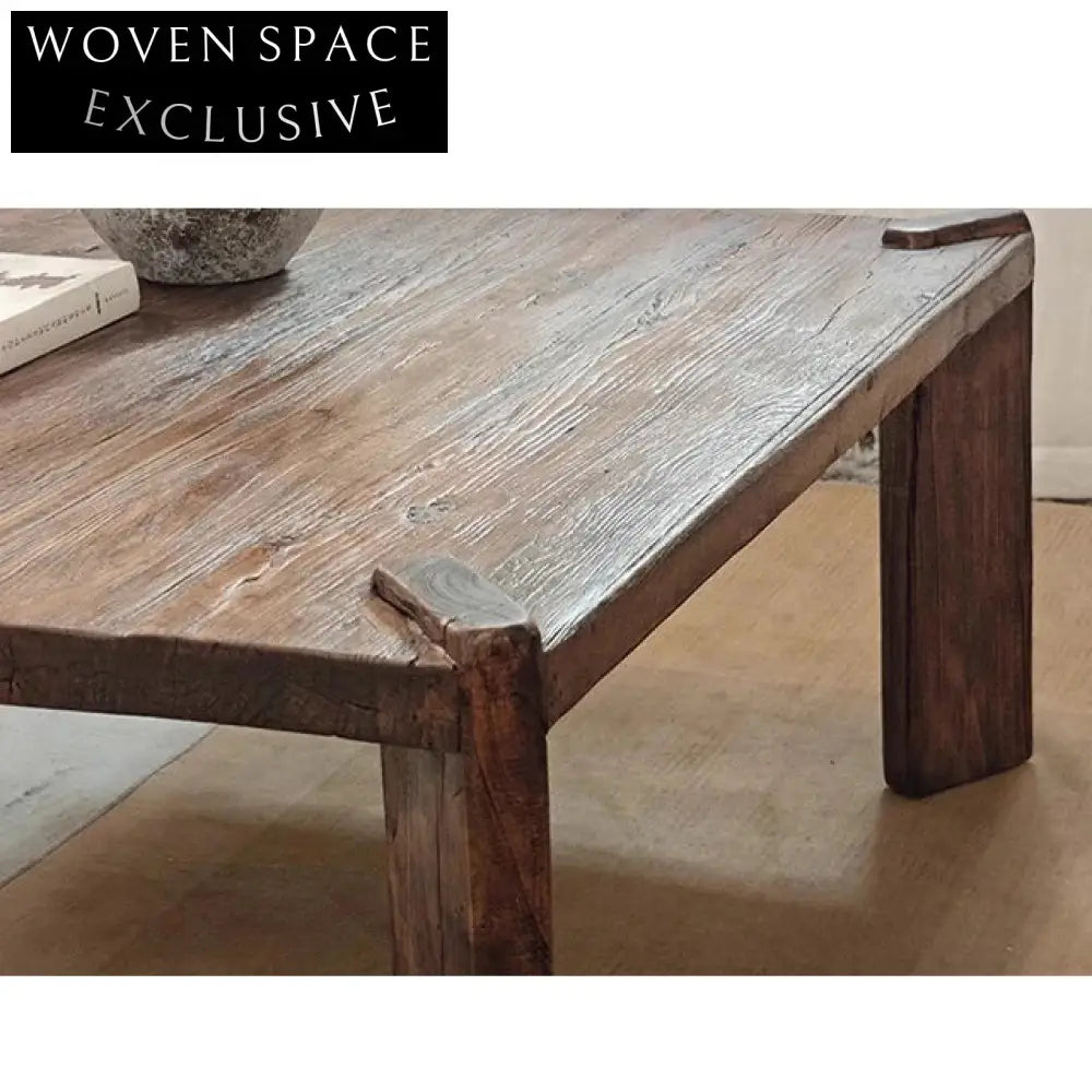 Handmade Wabi Sabi Solid Wood Organic Edge Coffee Table