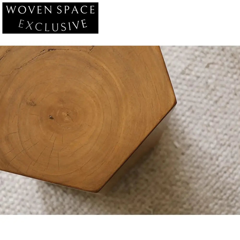 Handmade Wabi Sabi Solid Wood Stump Side Coffee Table