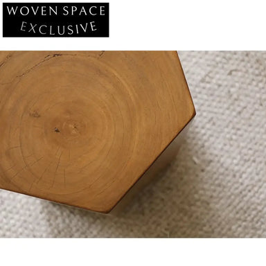 Handmade Wabi Sabi Solid Wood Stump Side Coffee Table