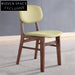Hans Wegner Style Wooden Dining Chair with Fabric Seat for Cafes