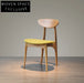 Hans Wegner Style Wooden Dining Chair with Fabric Seat for Cafes