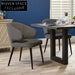 Harlow Black Dining Chair - Grey Velvet Dining Chair
