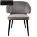 Harlow Black Dining Chair - Grey Velvet Dining Chair