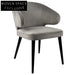 Harlow Black Dining Chair - Grey Velvet