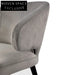 Harlow Black Dining Chair - Grey Velvet Dining Chair