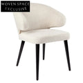 Harlow Black Dining Chair - Natural Linen