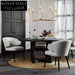 Harlow Black Dining Chair - Natural Linen Dining Chair