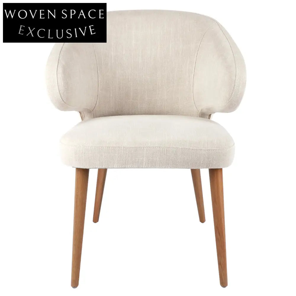 Harlow Natural Dining Chair - Natural Linen Dining Chair