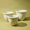 Milan Glazed Look Planter - Set of 3 | Cream