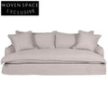 Hayman 3 Seater Slip Cover Sofa - Natural Linen