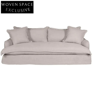 Hayman 3 Seater Slip Cover Sofa - Natural Linen
