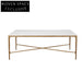 Heston Rectangle Marble Coffee Table - Brass