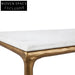 Heston Rectangle Marble Coffee Table - Brass Coffee Table