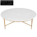 Heston Round Marble Coffee Table - Brass Coffee Table