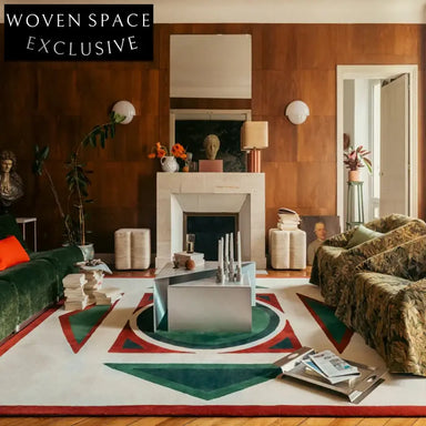 High-End French Retro Handmade Polyester Area Rug for Modern Living Rooms