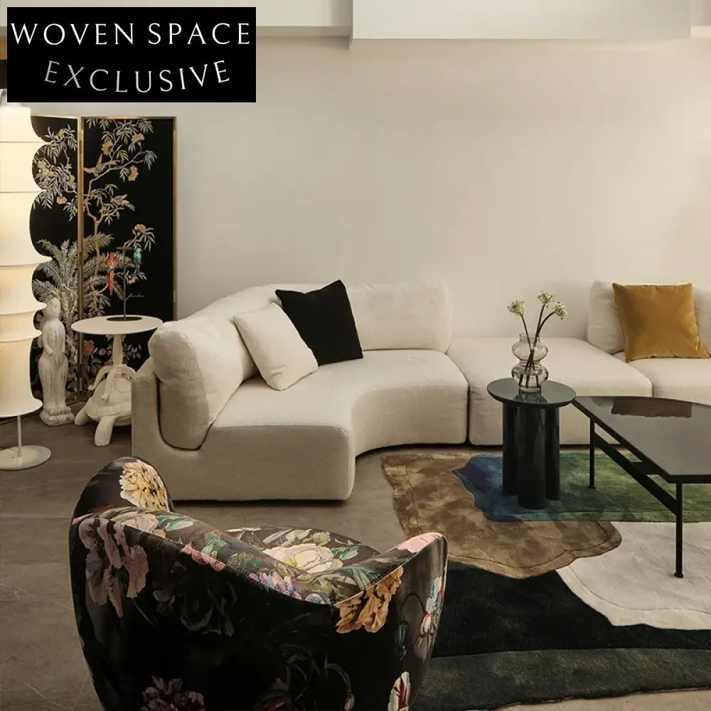 High-End Modern Irregular Abstract Art Area Rug for Living Room Bedroom