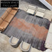 High-End Modern Italian Brown Tencel Area Rug with Abstract Geometric Lines