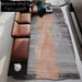 High-End Modern Italian Brown Tencel Area Rug with Abstract Geometric Lines