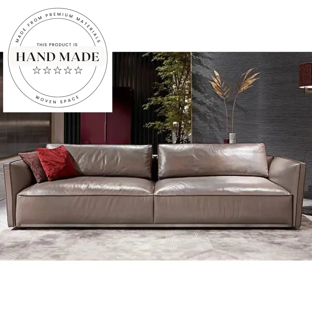 High End Modern L-Shape Leather Sectional Living Room Sofa