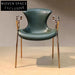 High-End Modern Luxury Home Dining Armchair with Golden Leather