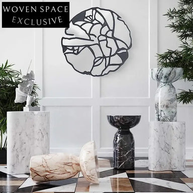 High-End Modern Simple Round Marble Coffee Table for Living Room and Hotel