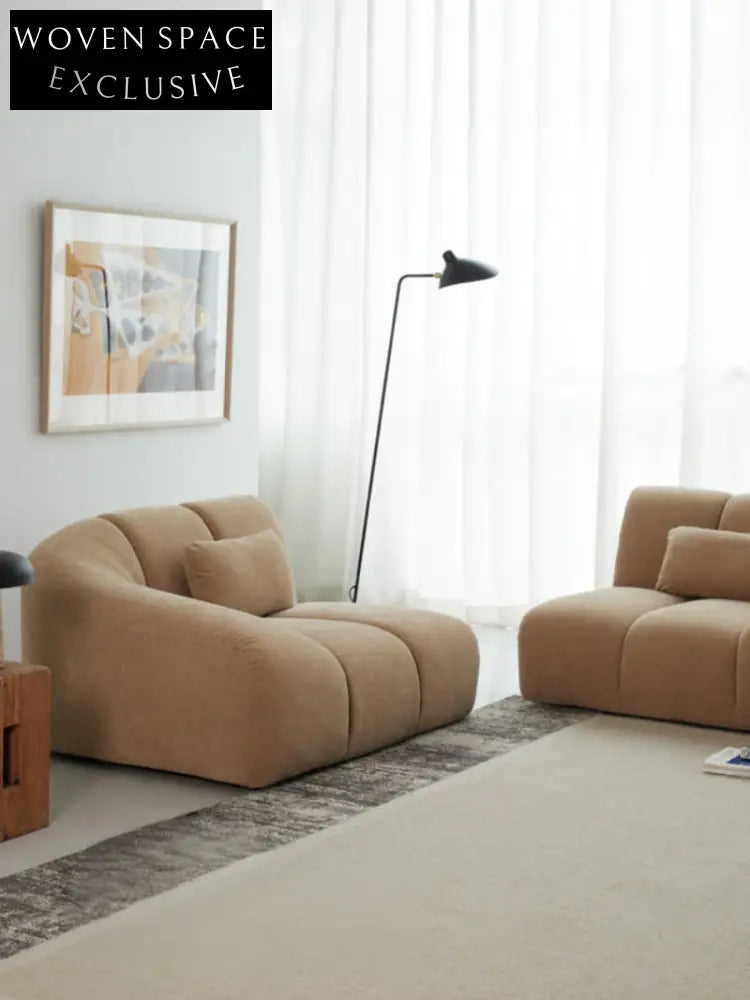 Home Dough Sofa Italian Fabric Chenille French Retro Straight American