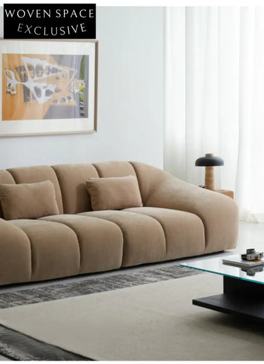 Home Dough Sofa Italian Fabric Chenille French Retro Straight American