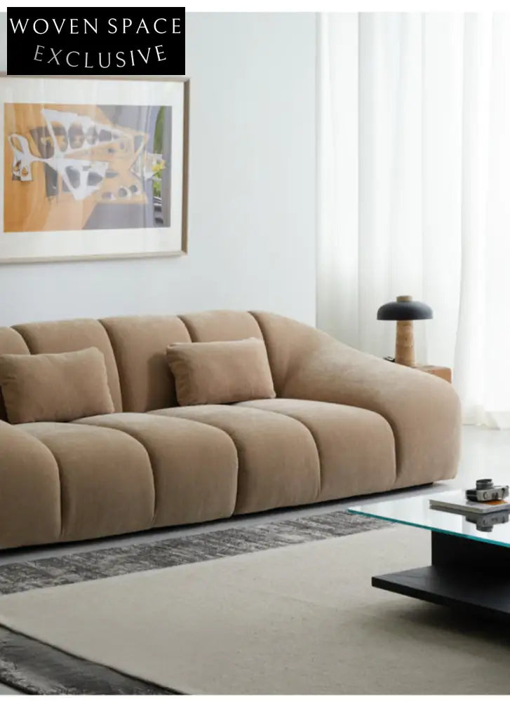 Home Dough Sofa Italian Fabric Chenille French Retro Straight American