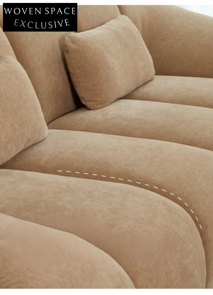 Home Dough Sofa Italian Fabric Chenille French Retro Straight American