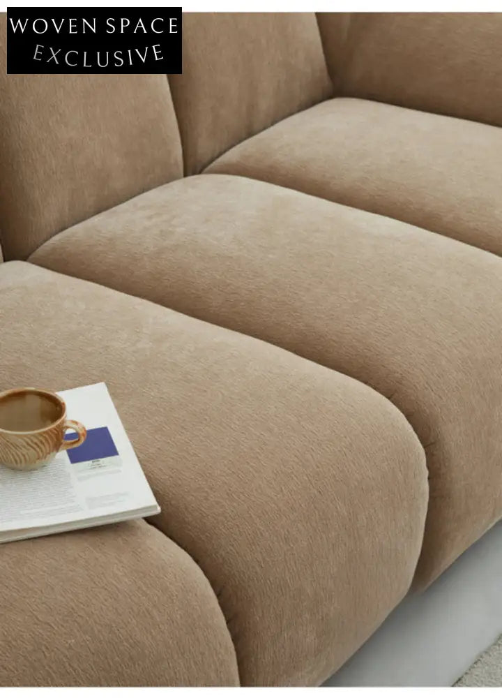 Home Dough Sofa Italian Fabric Chenille French Retro Straight American