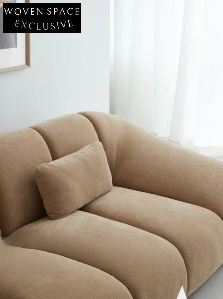 Home Dough Sofa Italian Fabric Chenille French Retro Straight American