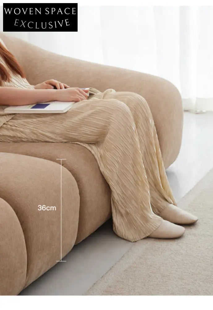 Home Dough Sofa Italian Fabric Chenille French Retro Straight American