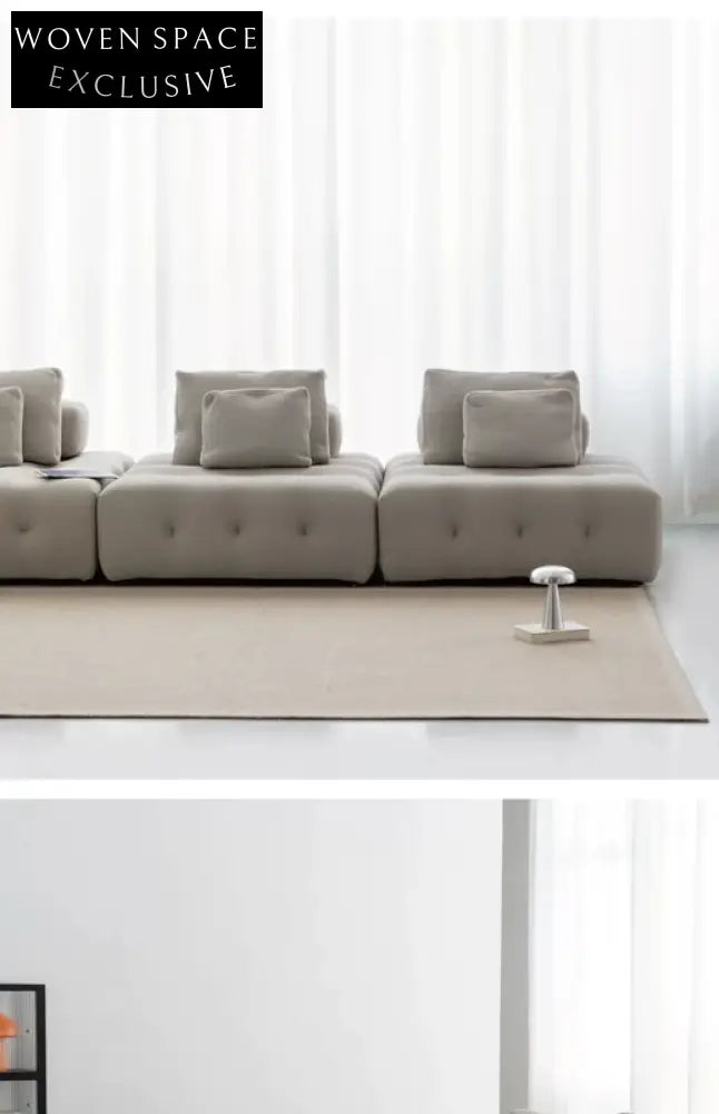 Home Furnishing Backless Sofa Two-way Combination Module Designer Italian Fabric Small Sofa That Does Not Take Up Space