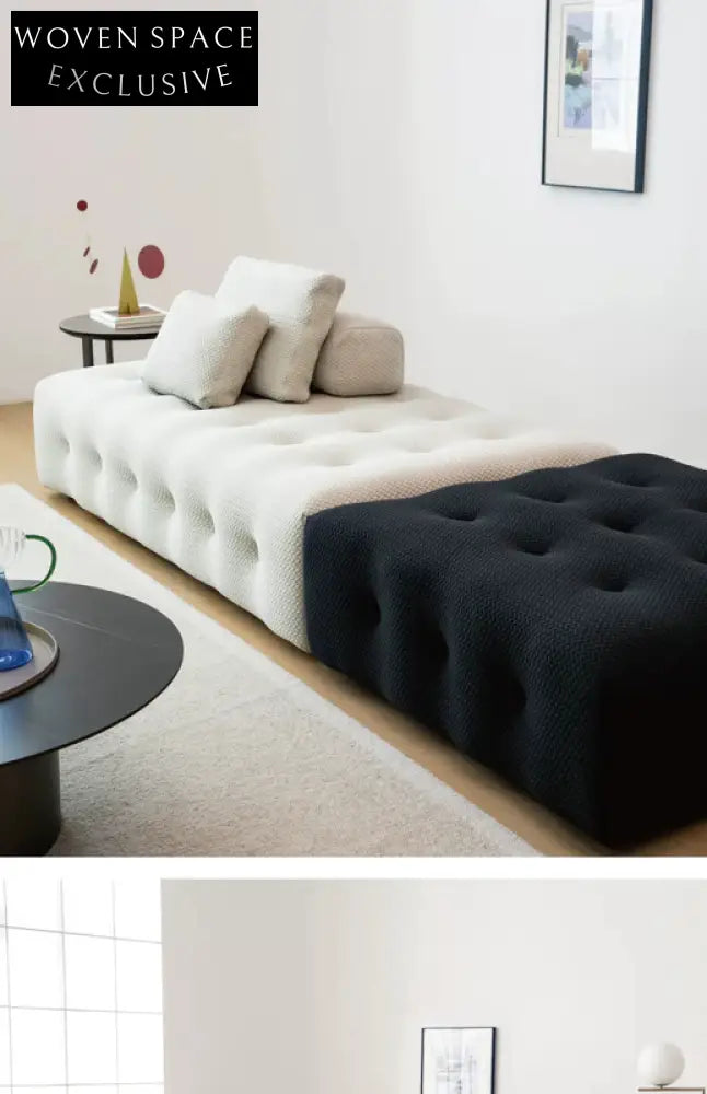 Home Furnishing Backless Sofa Two-way Combination Module Designer Italian Fabric Small Sofa That Does Not Take Up Space