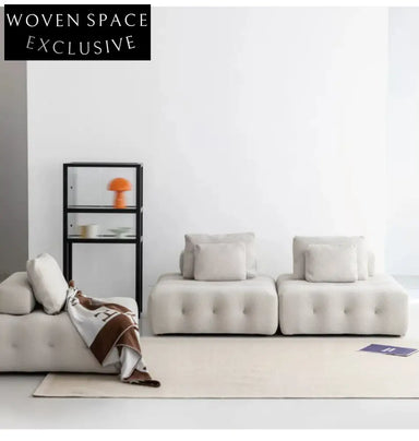 Home Furnishing Backless Sofa Two-way Combination Module Designer Italian Fabric Small Sofa That Does Not Take Up Space