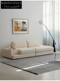 Home Furnishing Blue Fabric Chenille Module Living Room Straight Armrest Storage Box Tofu Block Supo Sofa
