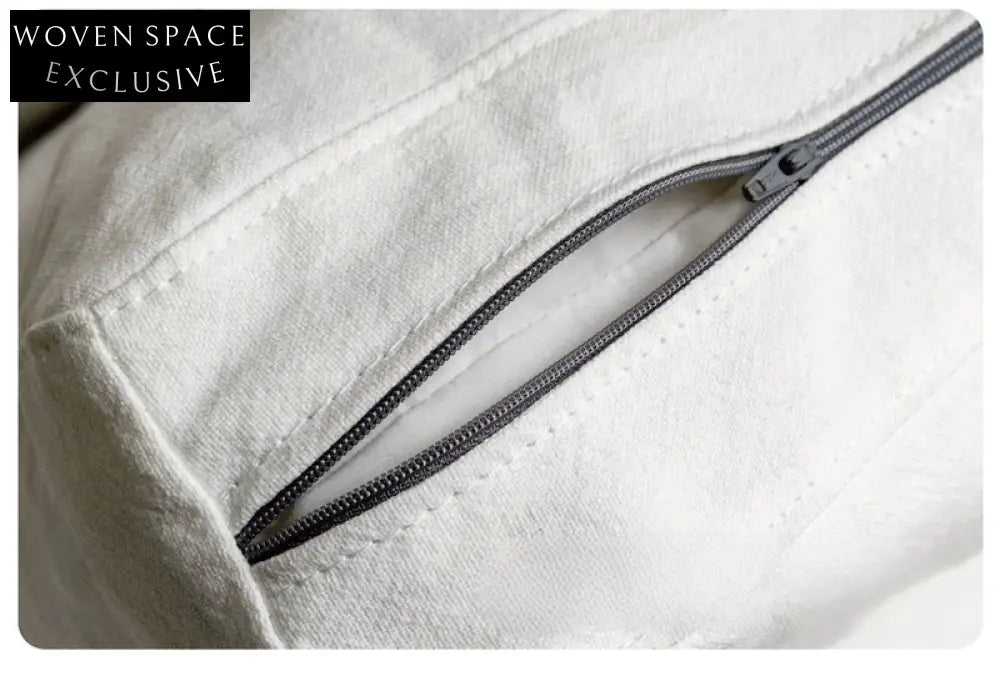 Home Furnishing Cloud Sofa Cream Style Wabi Sabi Style Linen Fabric Down Module Fully Removable and Washable Sofa