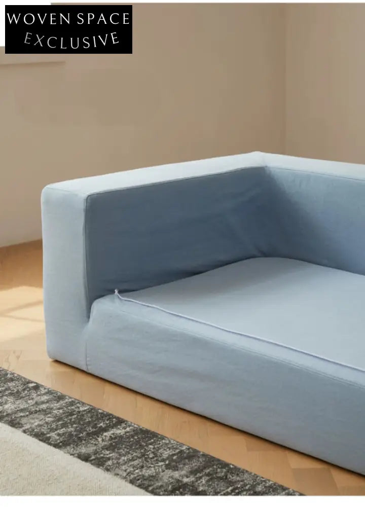 Home Furnishing Cloud Sofa Electric Style Removable and Washable Linen Fabric Down Sofa Can Be Lifted or Sleeped