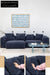 Home Furnishing Corduroy Fabric Modular Sofa Dark Blue Minimalist Free Combination Living Room Small Apartment Tofu