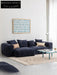 Home Furnishing Corduroy Fabric Modular Sofa Dark Blue Minimalist Free Combination Living Room Small Apartment Tofu