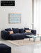 Home Furnishing Corduroy Fabric Modular Sofa Dark Blue Minimalist Free Combination Living Room Small Apartment Tofu