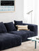 Home Furnishing Corduroy Fabric Modular Sofa Dark Blue Minimalist Free Combination Living Room Small Apartment Tofu